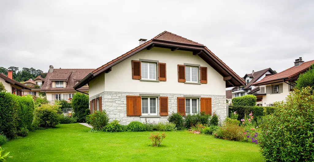 Maison individuelle avec jardin dans un quartier résidentiel de Lausanne